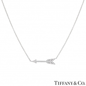 Tiffany & Co. Platinum Diamond Arrow Hearts Pendant Tiffany & Co. Platinum Diamond Arrow Hearts Pendant